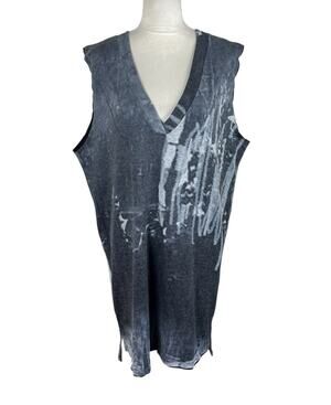 3 Potato Sleeveless Lagenlook Tunic Blouse Art to Wear Artsy Indie Size S/M NWT